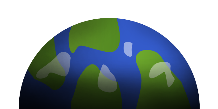Earth-like planet illustration.
